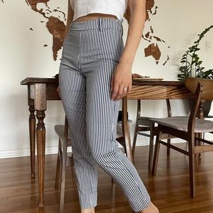 Blue and White Pinstriped Pants by H&M Size 2